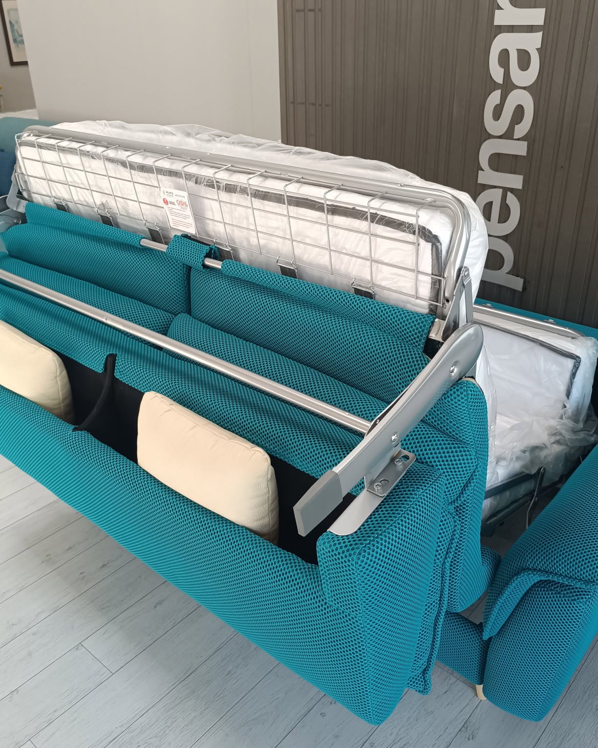 Turquoise sofa bed