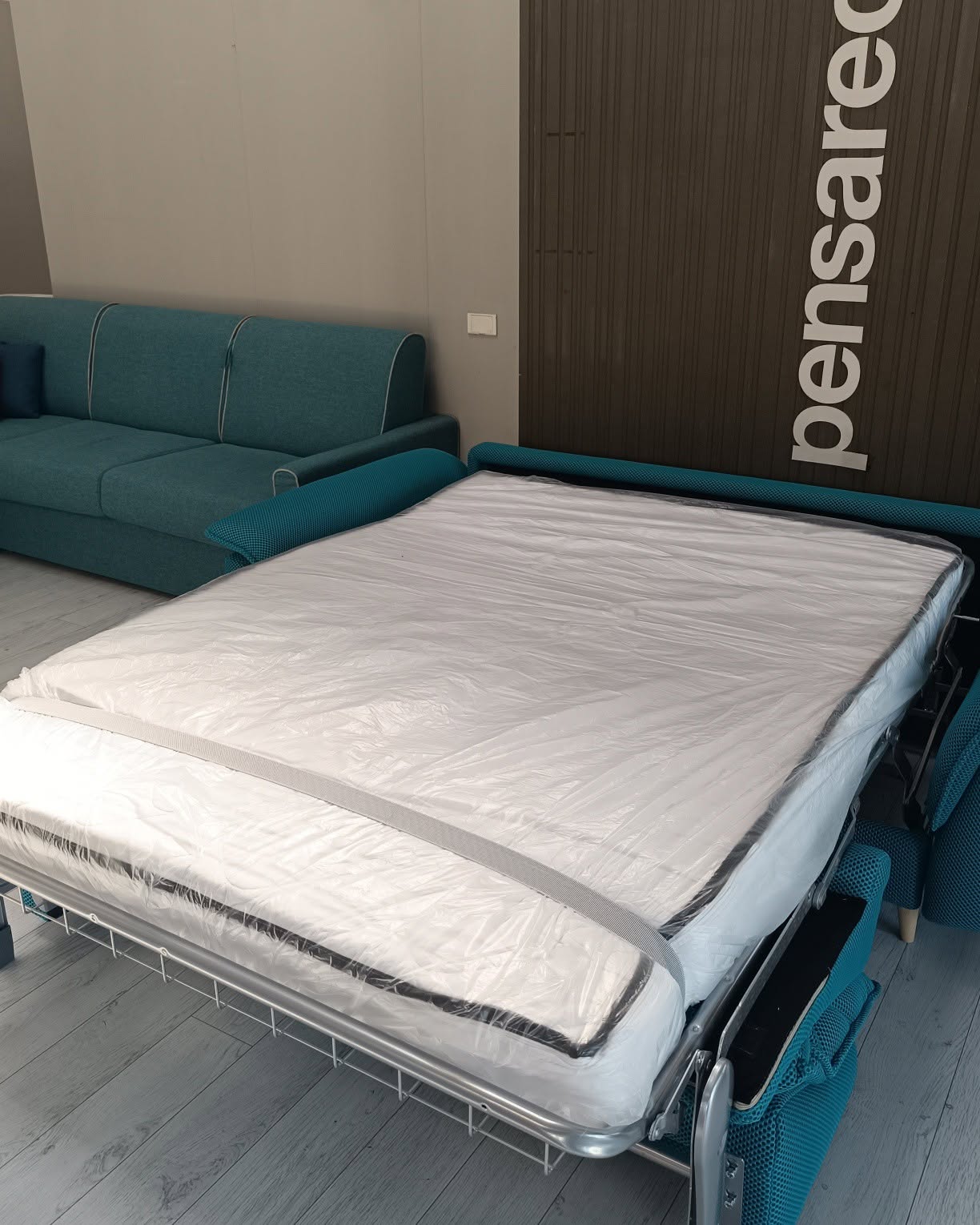 Turquoise sofa bed